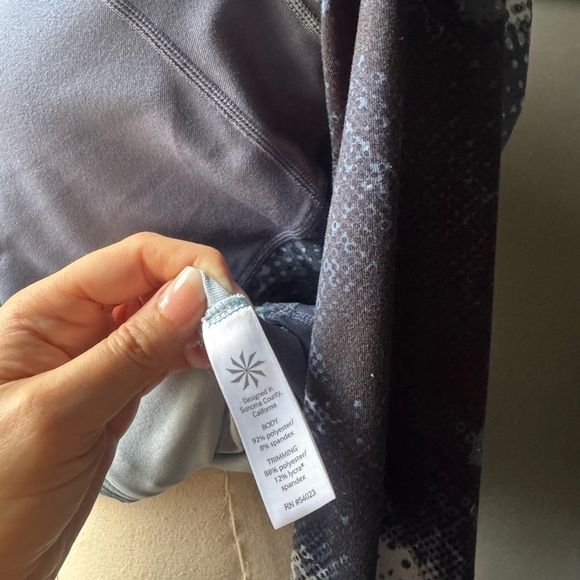 Athleta Running Wild Half Zip 2.0 Electro Iron Blue Pullover Size Medium - Picture 8 of 12